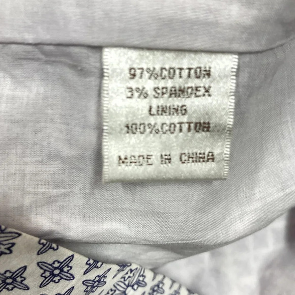 Elizabeth McKay Patterned‎ Dress, Size 6, Navy & White, Fitted, Sash Belt, Midi - Picture 9 of 11